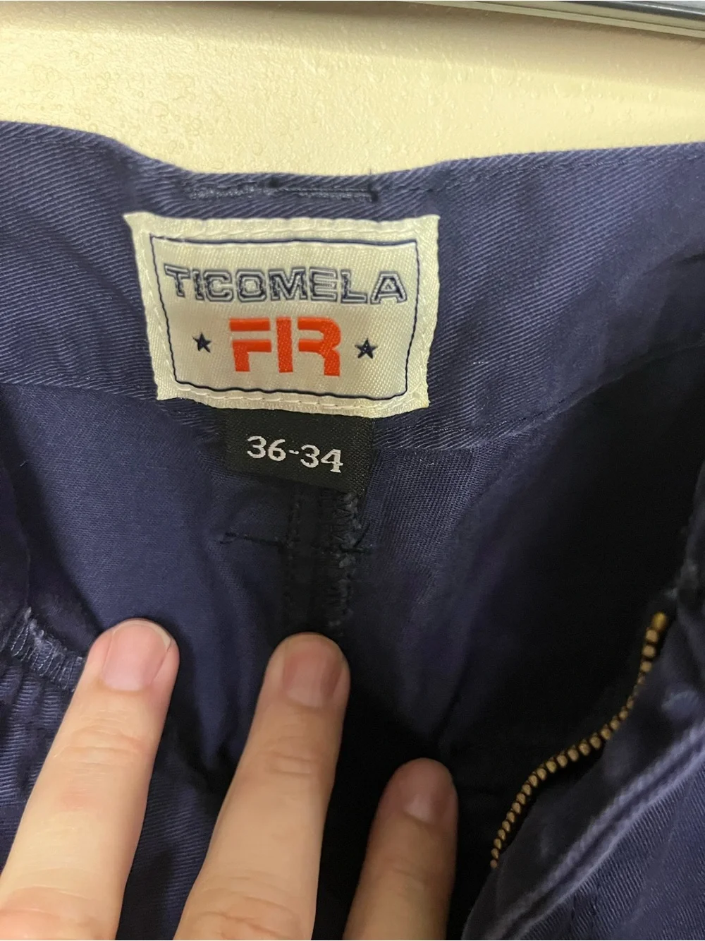 Ticomela FR Navy Blue Cargo Pants with Utility Pockets